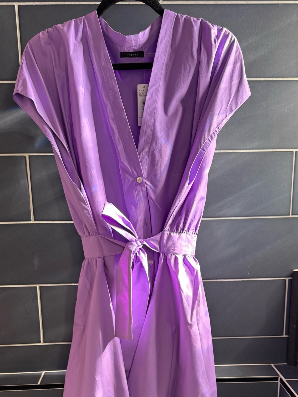 Natori Lavender/Purple Wrap-Style Wedding Dress